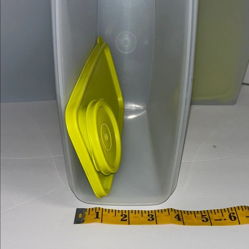 Tupperware Frosted Containers with Red and Green Lids